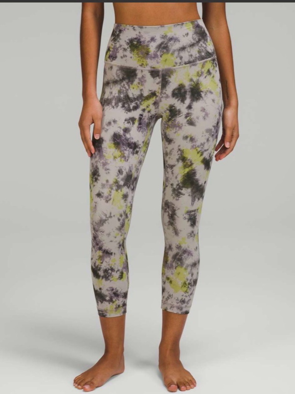 Lululemon Align High-Rise Crop 21" Radial Tie Dye Mauve Grey Multi 10 W6BOXS